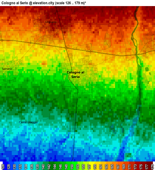 Cologno al Serio elevation map