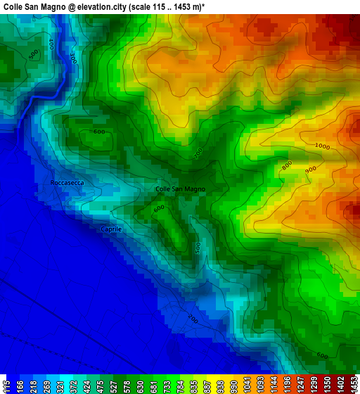 Colle San Magno elevation map