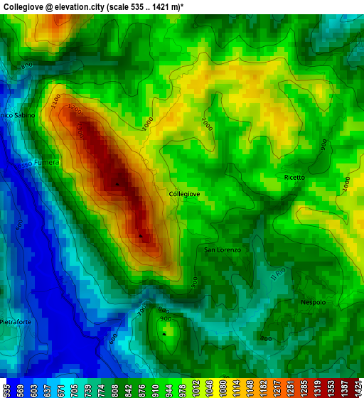 Collegiove elevation map