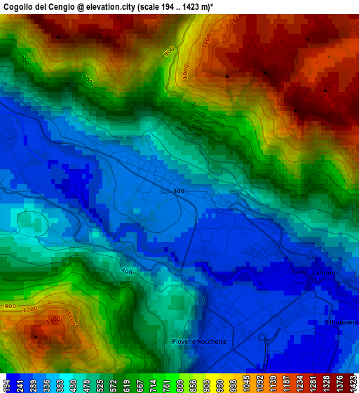 Cogollo del Cengio elevation map