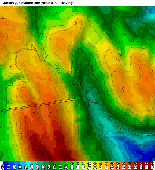 Cocullo elevation map