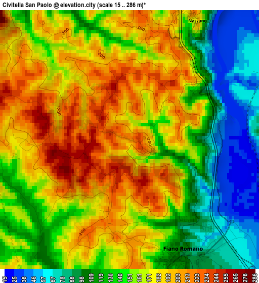 Civitella San Paolo elevation map