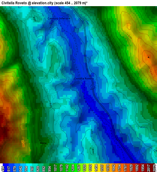 Civitella Roveto elevation map