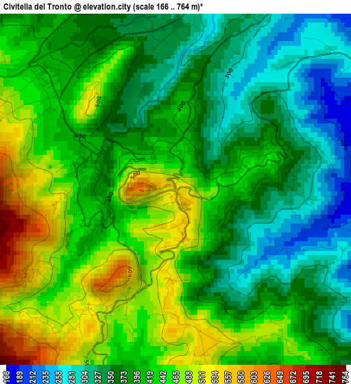 Civitella del Tronto elevation map