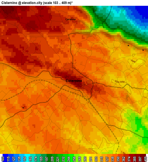 Cisternino elevation map