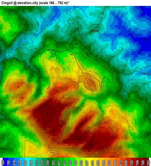 Cingoli elevation map