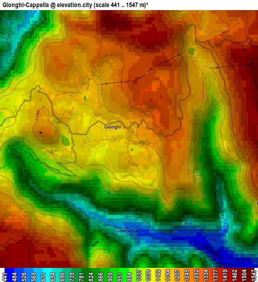 Gionghi-Cappella elevation map