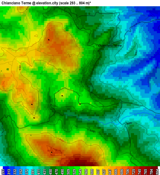 Chianciano Terme elevation map