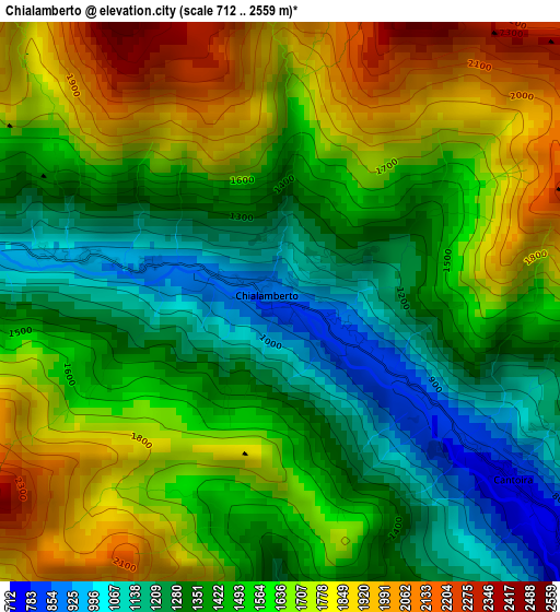 Chialamberto elevation map