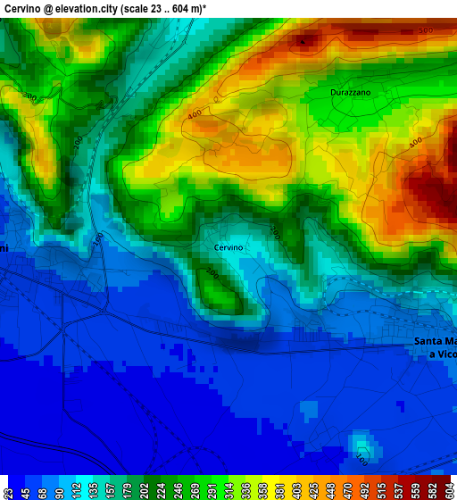 Cervino elevation map