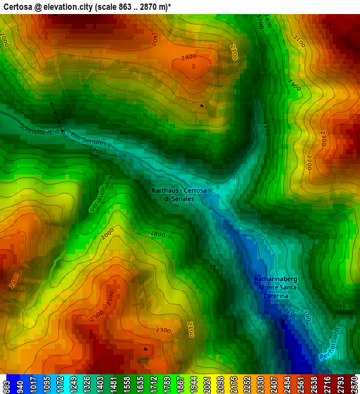 Certosa elevation map