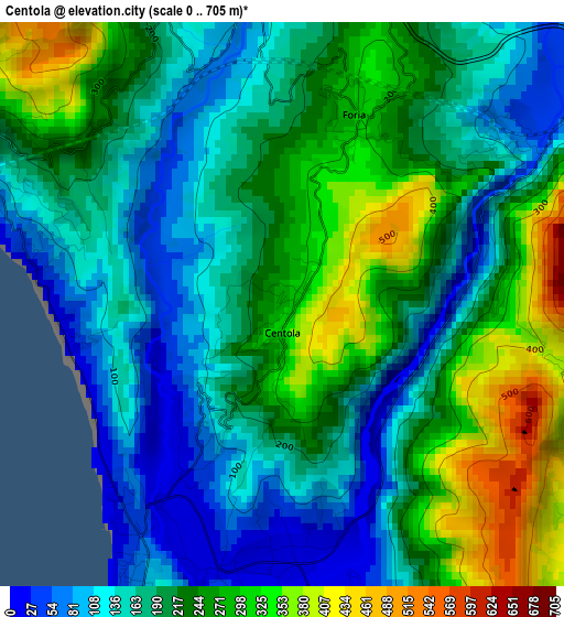 Centola elevation map