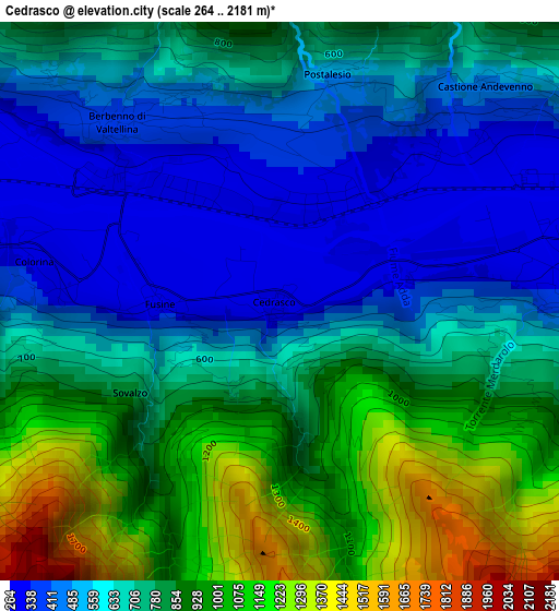 Cedrasco elevation map