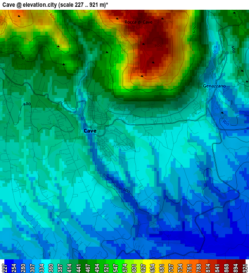 Cave elevation map