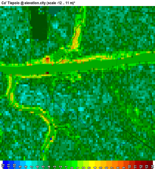 Ca' Tiepolo elevation map