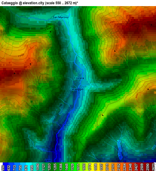 Cataeggio elevation map