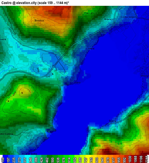 Castro elevation map