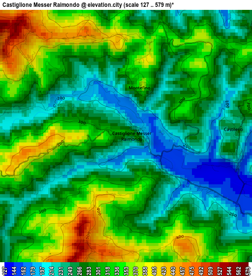 Castiglione Messer Raimondo elevation map