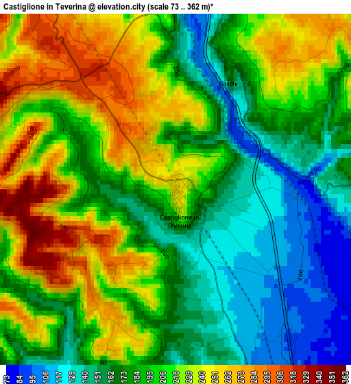 Castiglione in Teverina elevation map