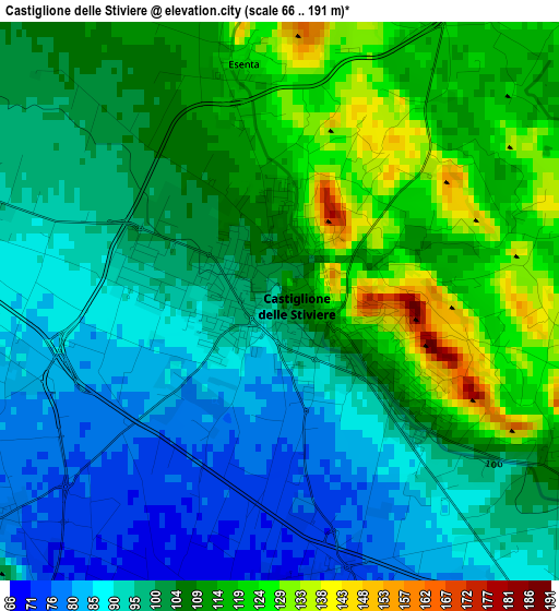 Castiglione delle Stiviere elevation map