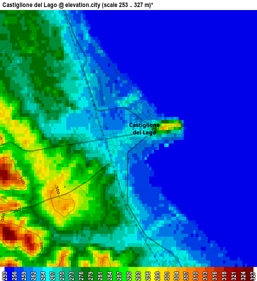 Castiglione del Lago elevation map