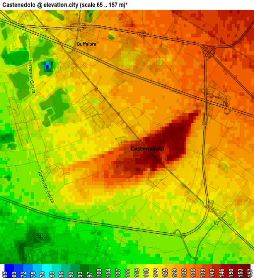 Castenedolo elevation map