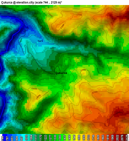 Çukurca elevation map