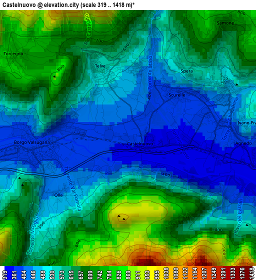 Castelnuovo elevation map