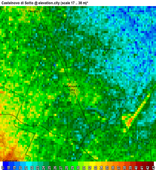 Castelnovo di Sotto elevation map