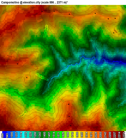 Campomolino elevation map