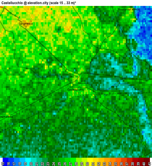 Castellucchio elevation map