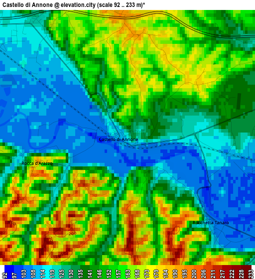 Castello di Annone elevation map