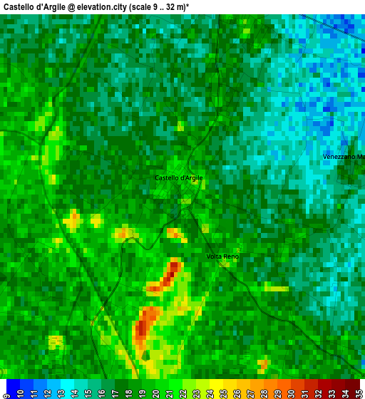 Castello d'Argile elevation map