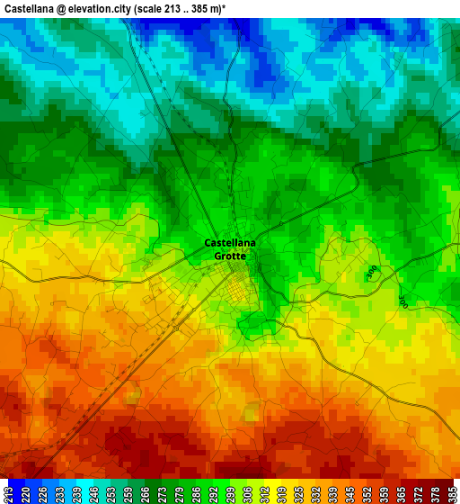 Castellana elevation map