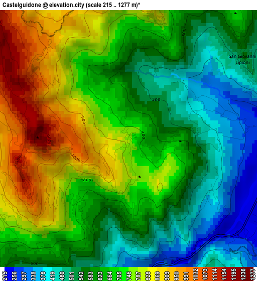 Castelguidone elevation map