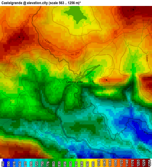 Castelgrande elevation map