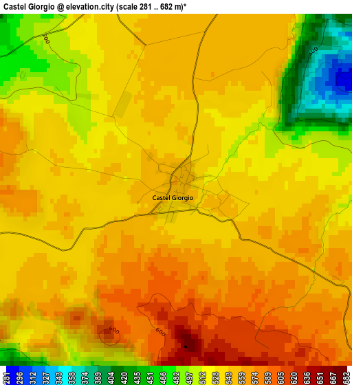 Castel Giorgio elevation map