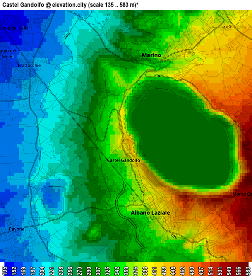 Castel Gandolfo elevation map