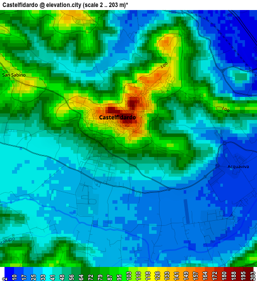 Castelfidardo elevation map