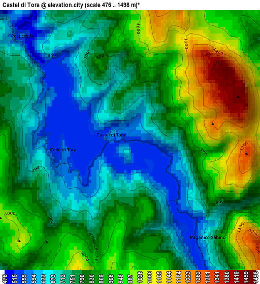 Castel di Tora elevation map