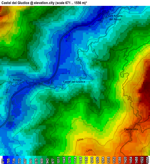 Castel del Giudice elevation map