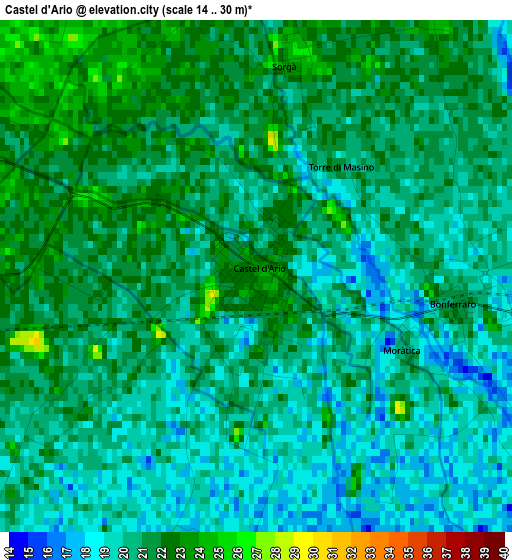 Castel d'Ario elevation map