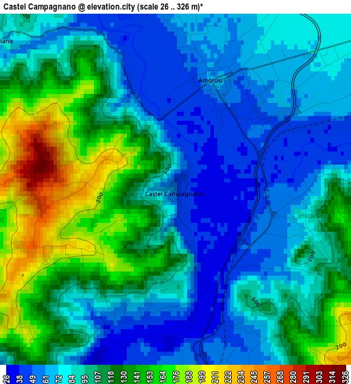 Castel Campagnano elevation map