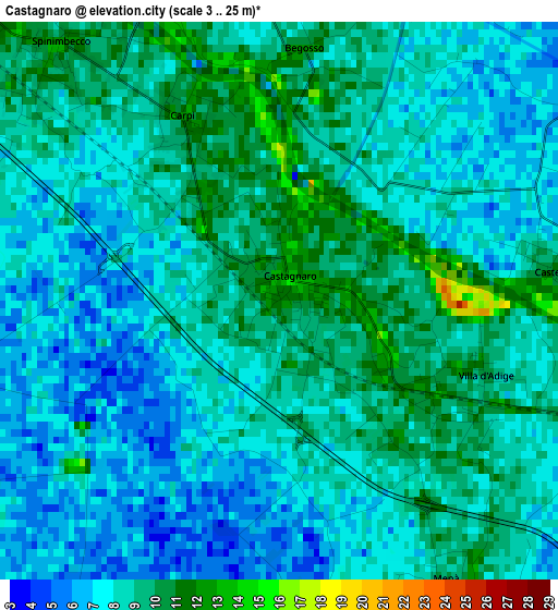 Castagnaro elevation map