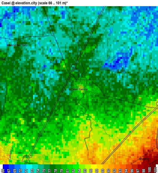 Casei elevation map