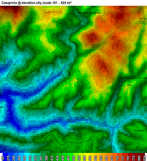 Casaprota elevation map