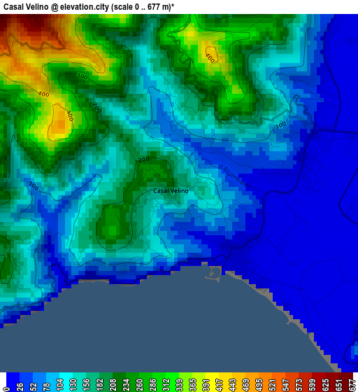 Casal Velino elevation map