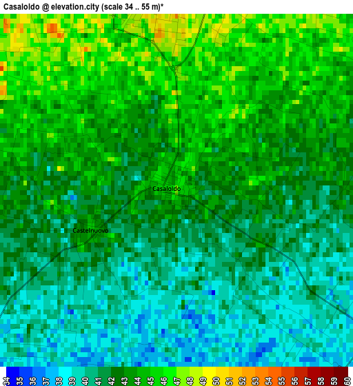 Casaloldo elevation map