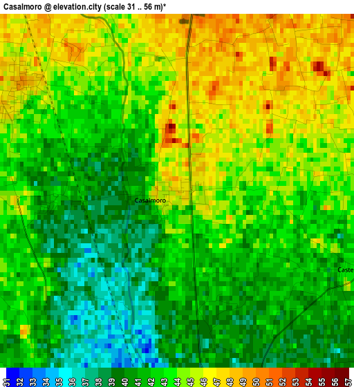 Casalmoro elevation map