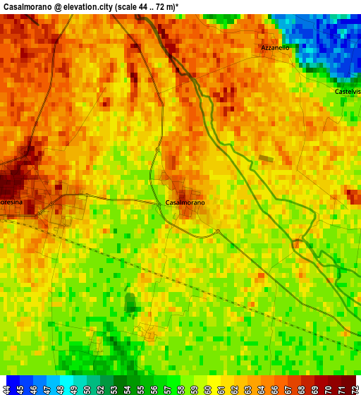 Casalmorano elevation map